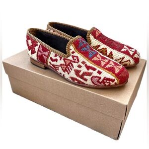 Artemis Design Co Handmade Turkish Kilim‎ Smoking Shoes Size 37/6.5-7 NEW IN BOX